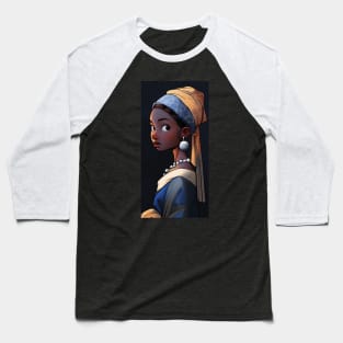 Girl with Earring Baseball T-Shirt